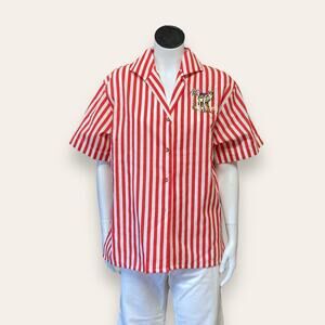 Candy Striped Red and White Button up Middlebrook Park size 6